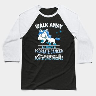 funny prostate cancer grumpy unicorn warrior Baseball T-Shirt